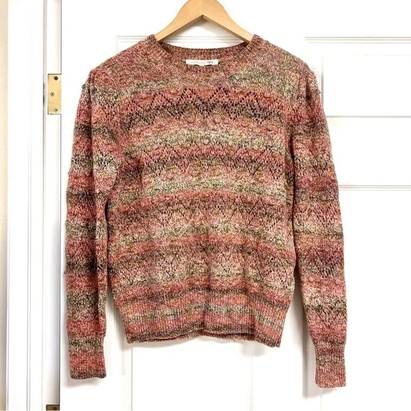 Vanessa Bruno Sissi Popcorn Wool Crew Neck Sweater luxury boho womens Size L - Picture 3 of 11